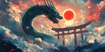 Japanese Space Dragon - AI art